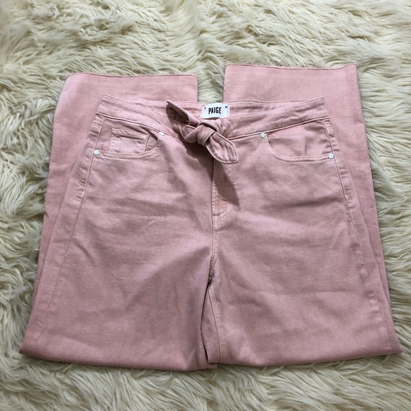 Paige ‘Nellie’ Culotte Blush Tie jean pants - Picture 5 of 8